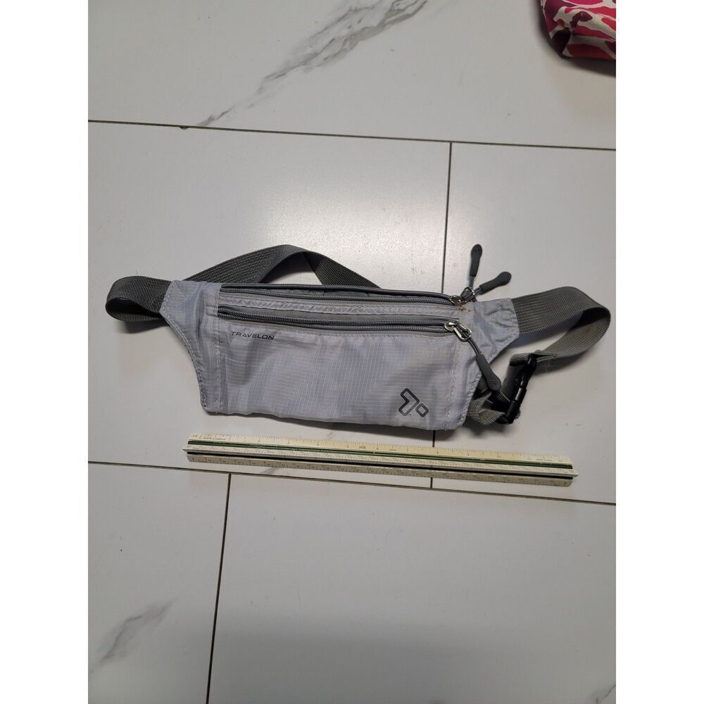 ~ Grey multi-pocket Travelon lightweight fanny pack